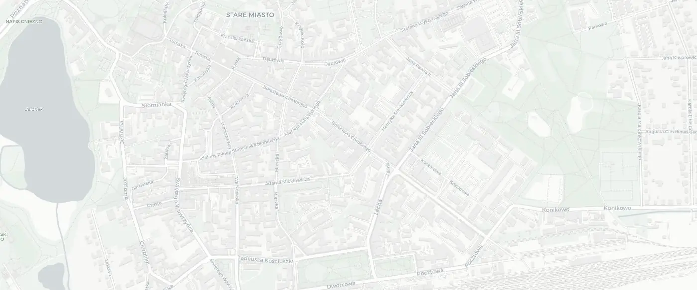 Mapa dojazdu do salonu VisionOptyk Gniezno