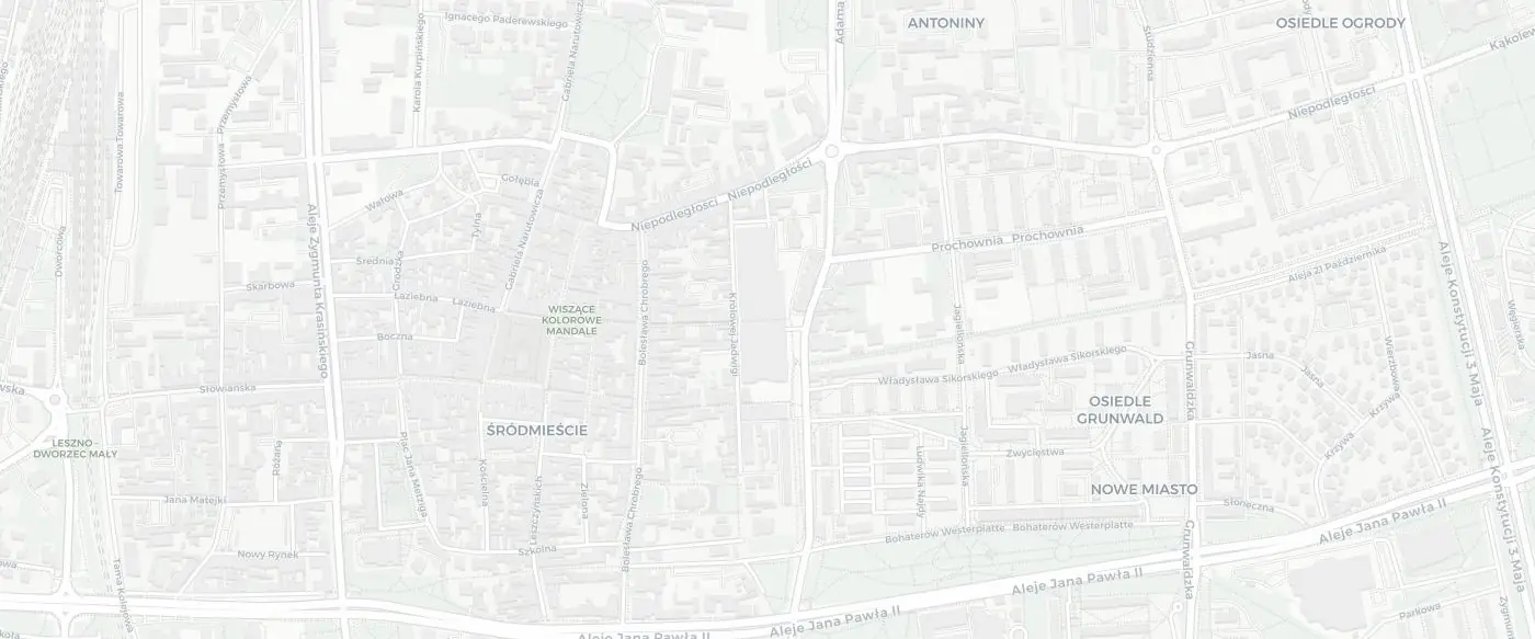 Mapa dojazdu do salonu VisionOptyk Leszno